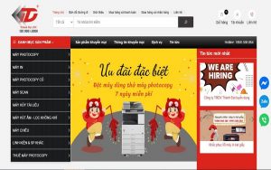 giao diện website công ty Thành Đạt